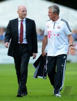 Fussball 1. Bundesliga : Sportvorstand Matthias Sammer mit  Trainer Jupp Heynckes (v. li., FC Bayern Muenchen)