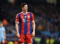 Fussball CHL  Saison 2014/2015: Robert Lewandowski (FC Bayern Muenchen)