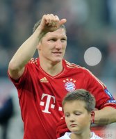 Fussball CHL  Saison 2011/2012:  Bastian Schweinsteiger (FC Bayern Muenchen)