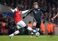 FUSSBALL INTERNATIONAL CHL ACHTELFINALE 12/13:  FC Arsenal London - FC Bayern Muenchen