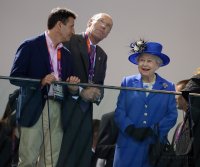 Olympia 2012: Queen Elizabeth II. besucht die Schwimmhalle