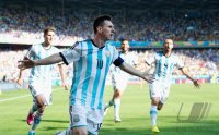 FUSSBALL WM 2014, Gruppenphase: JUBEL Lionel Messi (Argentinien)