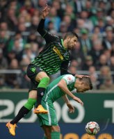 Fussball, 1. Bundesliga  Saison 2014/2015: SV Werder Bremen - Borussia Moenchengladbach