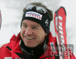 Ski Alpin;  Abfahrt Herren  Wengen Start Max Rauffer (GER) im Hintergrund Eiger, Moench, Jungfrau