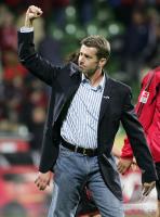 Fussball 1. Bundesliga: Leverkusen - Dortmund, SKIBBE jubelt