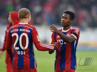 Fussball 1. Bundesliga Saison 14/15: JUBEL David Alaba (FC Bayern Muenchen)