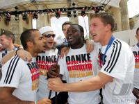 Fussball WM 2006: Empfang Deutsche Fussball Nationalmannschaft