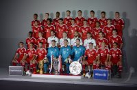 Fussball 1. Bundesliga 2013/2014:  Fototermin beim  FC Bayern Muenchen