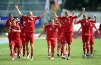 Fussball 1. Bundesliga Saison   2011/2012 : (v. li.) Franck Ribery , Arjen Robben , Philipp Lahm , Holger Badstuber , Toni Kroos (v. li., FC Bayern Muenchen)
