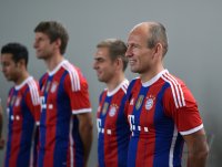 Fussball 1. Bundesliga 2014/2015: Fototermin beim FC Bayern Muenchen