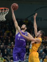 Basketball 1. Bundesliga 14/15 Hauptrunde:  Walter Tigers Tuebingen - BG Goettingen