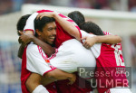 FUSSBALL 1. Bundesliga: Hamburg - Bayern, Jubel n. 0:2