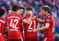 Fussball 1. Bundesliga Saison 21/22: FC Bayern Muenchen -  TSG 1899 Hoffenheim