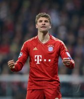 FUSSBALL INTERNATIONAL CHL ACHTELFINALE 12/13: Thomas Mueller (FC Bayern Muenchen)