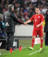 Fussball 1. Bundesliga :  Auswechslung von Franck Ribery von Trainer Jupp Heynckes  (FC Bayern Muenchen)