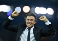 Fussball Champions League Finale 2015: JUBEL Trainer Luis Enrique (Barca)