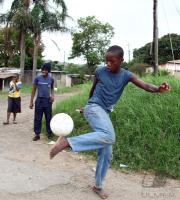 Fussball im Armenviertel Umlazi bei Durban