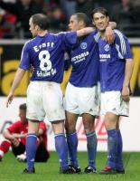 Fussball 1. Bundesliga: Frankfurt - Schalke, Schalker Schlussjubel