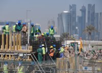 FUSSBALL International FIFA WM 2022 in Katar; Baustelle Symbolbild