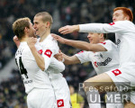 Fussball 1. Bundesliga: Dortmund - Gladbach, Jubel 1:1 Gladbach