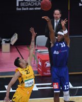 Basketball 1. Bundesliga 16/17 Hauptrunde: Walter Tigers Tuebingen -  Eisbaeren Bremerhaven