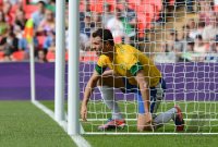 FUSSBALL Olympia 2012 FINALE: LEANDRO DAMIAO (Brasilien)  enttaeuscht