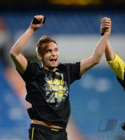 FUSSBALL INTERNATIONAL CHL HALBFINALE 12/13: SCHLUSSJUBEL Borussia Dortmund Trainer Juergen Klopp