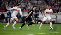 Fussball DFB Pokal  Halbfinale  2025/2026  23.04.2026VfB Stuttgart - SC Freiburg, ZWEIKAMPF, SPIELSZENE, AKTION, ACTION, DUELL,