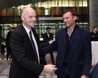 FIFA Praesident Gianni Infantino (Schweiz) erster Tag im Home of Fifa