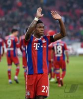 Fussball 1. Bundesliga Saison 14/15: JUBEL David Alaba (FC Bayern Muenchen)