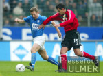 Fussball Bundesliga: Bochum - Leverkusen, Zweikampf