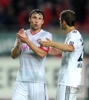 Fussball 1. Bundesliga : Mark van Bommel, Thomas Mueller (v. li., FC Bayern Muenchen)