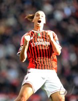 FUSSBALL SERIE A:  Jubel Zlatan Ibrahimovic (AC Mailand)