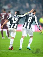 FUSSBALL SERIE A: Giovinco Sebastian und Claudio Marchisio (v. li., Juventus Turin)
