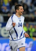 Fussball International  Testspiel:  JUBEL Vedad Ibisevic (Bosnien-Herzegowina)