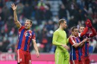 Fussball 1. Bundesliga Saison 14/15: JUBEL Holger Badstuber (FC Bayern Muenchen)