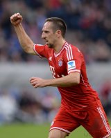 Fussball  1. Bundesliga  13/14: JUBEL Franck Ribery (FC Bayern Muenchen)