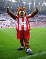 Fussball 1. Bundesliga: BERNI das Bayern Maskottchen