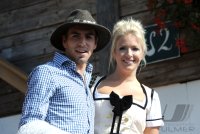 FUSSBALL 1. BUNDESLIGA: Philipp Lahm mit Frau Claudia (FC Bayern Muenchen)