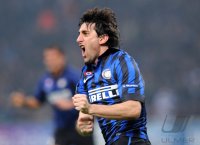 Fussball Champions League  Saison 2011/2012:  Jubel Diego Milito (Inter Mailand)
