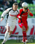 Fussball 2. Bundesliga: Reutlingen - Oberhausen, Zweikampf