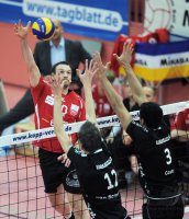 Volleyball  1. Bundesliga  10/11: ENBW TV Rottenburg -  RWE Volleys Bottrop