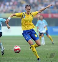 FUSSBALL  Olympia 2008   Vorrunde  Frauen   Schweden - Argentinien