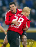 Fussball 1. Bundesliga: Schalke - Leverkusen, jubel Leverkusen