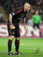 FUSSBALL INTERNATIONAL  CHL Viertelfinale 11/12: Torwart Christian Abbiati (AC Mailand)