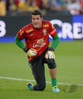 Fussball International Laenderspiel: Torwart Julio Cesar (Brasilien)