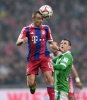 Fussball, 1. Bundesliga  Saison 2014/2015: SV Werder Bremen - FC Bayern Muenchen