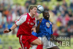 Fussball 1. Bundesliga Bayern-Rostock; Spielszene