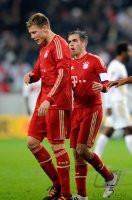 Fussball 1. Bundesliga : Holger Badstuber (FC Bayern Muenchen) und Philipp Lahm (FC Bayern Muenchen)