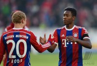 Fussball 1. Bundesliga Saison 14/15: JUBEL David Alaba (FC Bayern Muenchen)